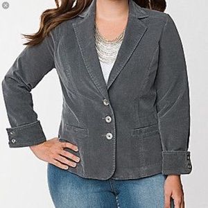 LANE BRYANT Gray Corduroy Jacket